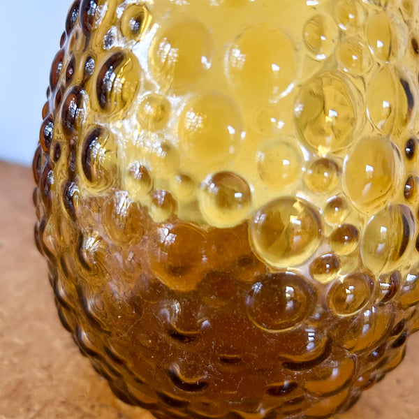 GENIE BOTTLE LAMP AMBER HOBNAIL