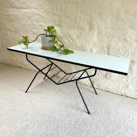 LAMINATE COFFEE TABLE WITH MAGAZINE RACK