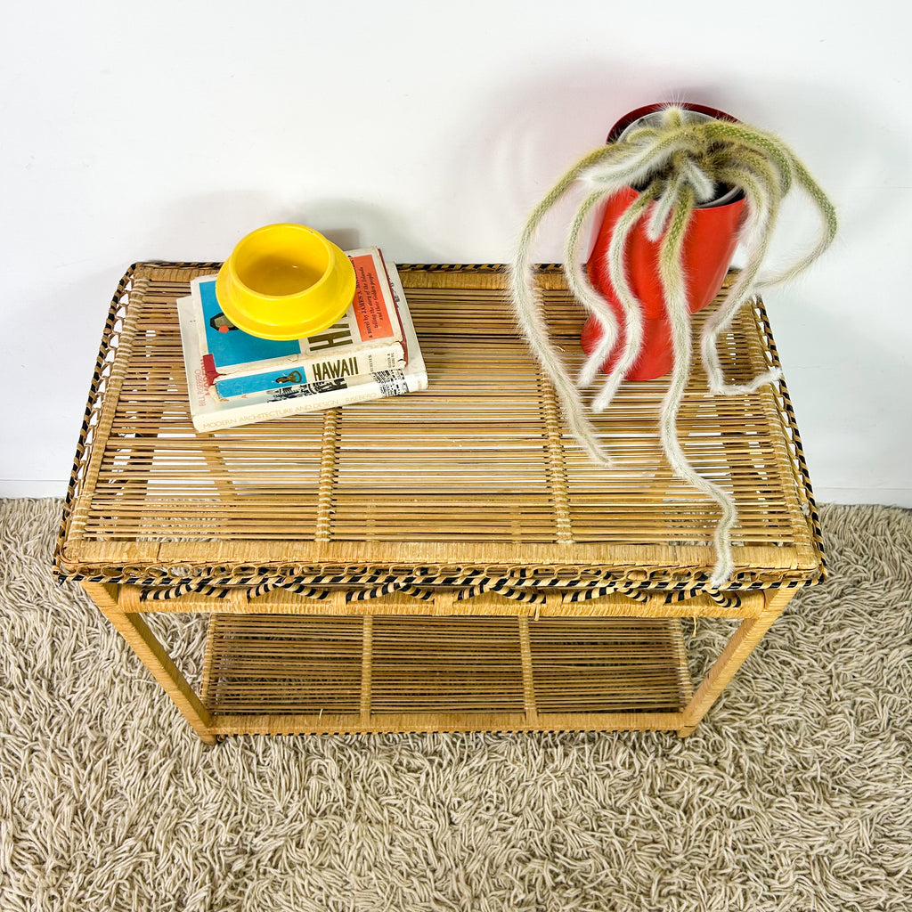 CANE SIDE TABLE / CONSOLE