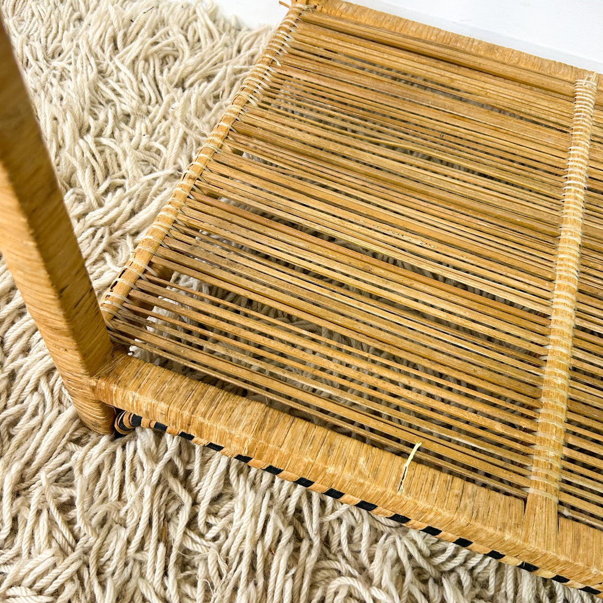 CANE SIDE TABLE / CONSOLE