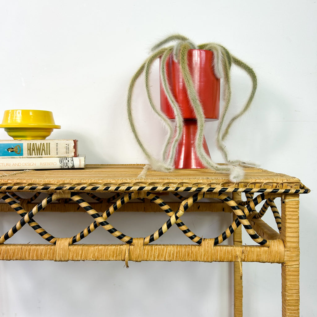 CANE SIDE TABLE / CONSOLE