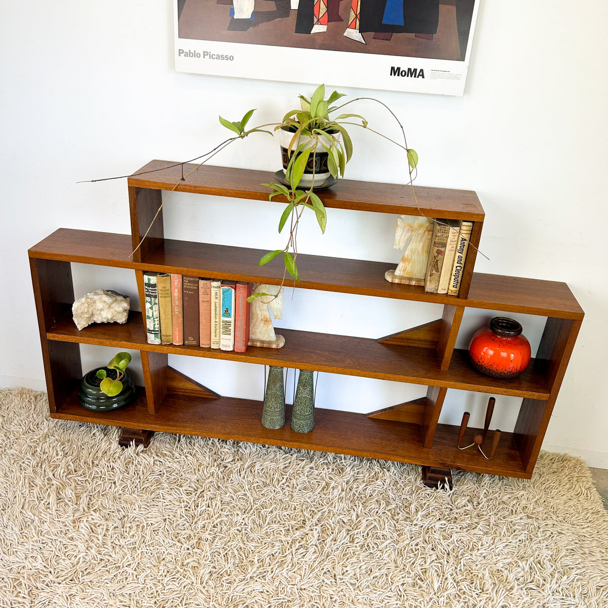 HARDWOOD STEPPED BOOKCASE - HEY JUDE WORKSHOP • Vintage furniture & objects Melbourne