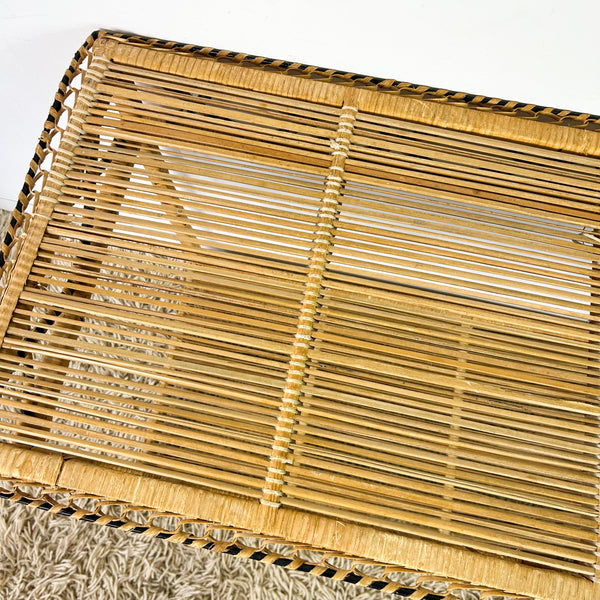 CANE SIDE TABLE / CONSOLE