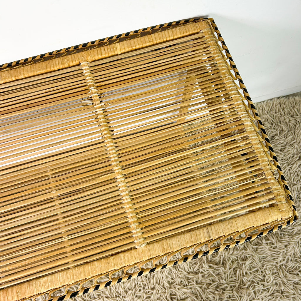CANE SIDE TABLE / CONSOLE