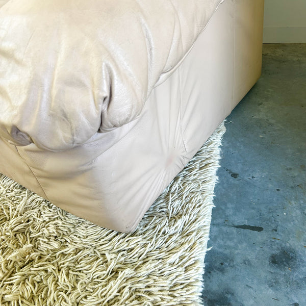 PEACHY PINK LEATHER ARMCHAIRS