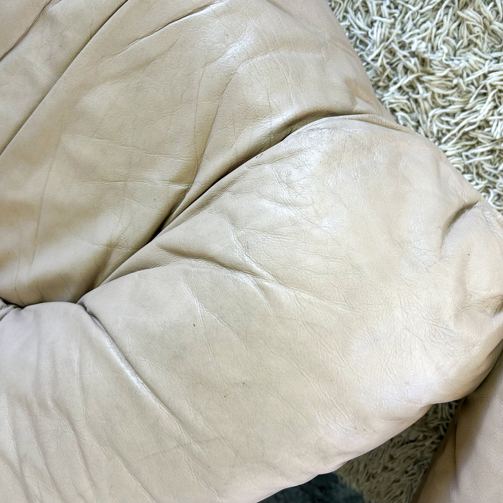PEACHY PINK LEATHER ARMCHAIRS