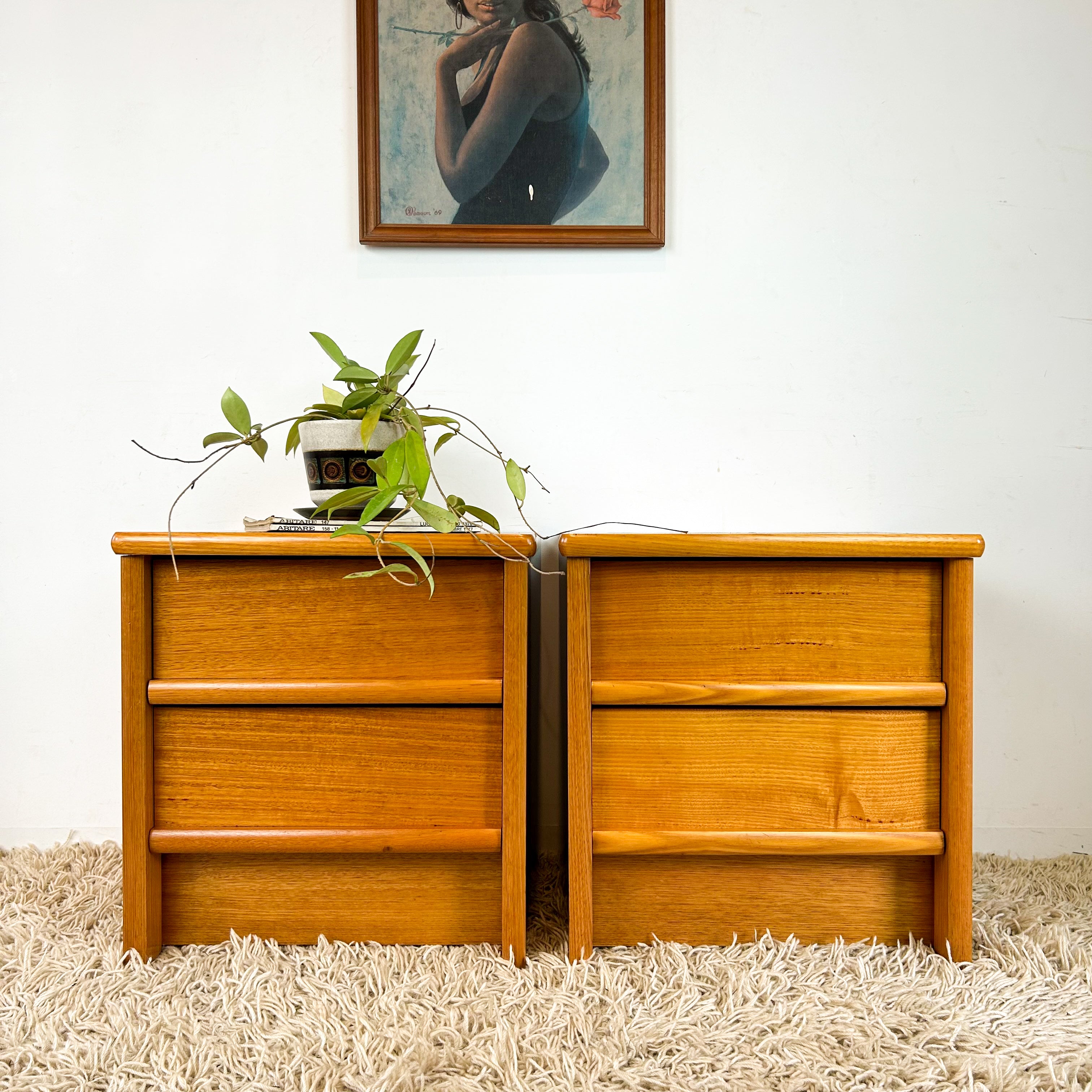 BEDSIDE DRAWERS PAIR - HEY JUDE WORKSHOP • Vintage furniture & objects Melbourne