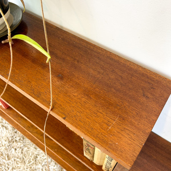 HARDWOOD STEPPED BOOKCASE