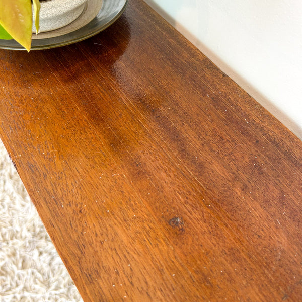 HARDWOOD STEPPED BOOKCASE