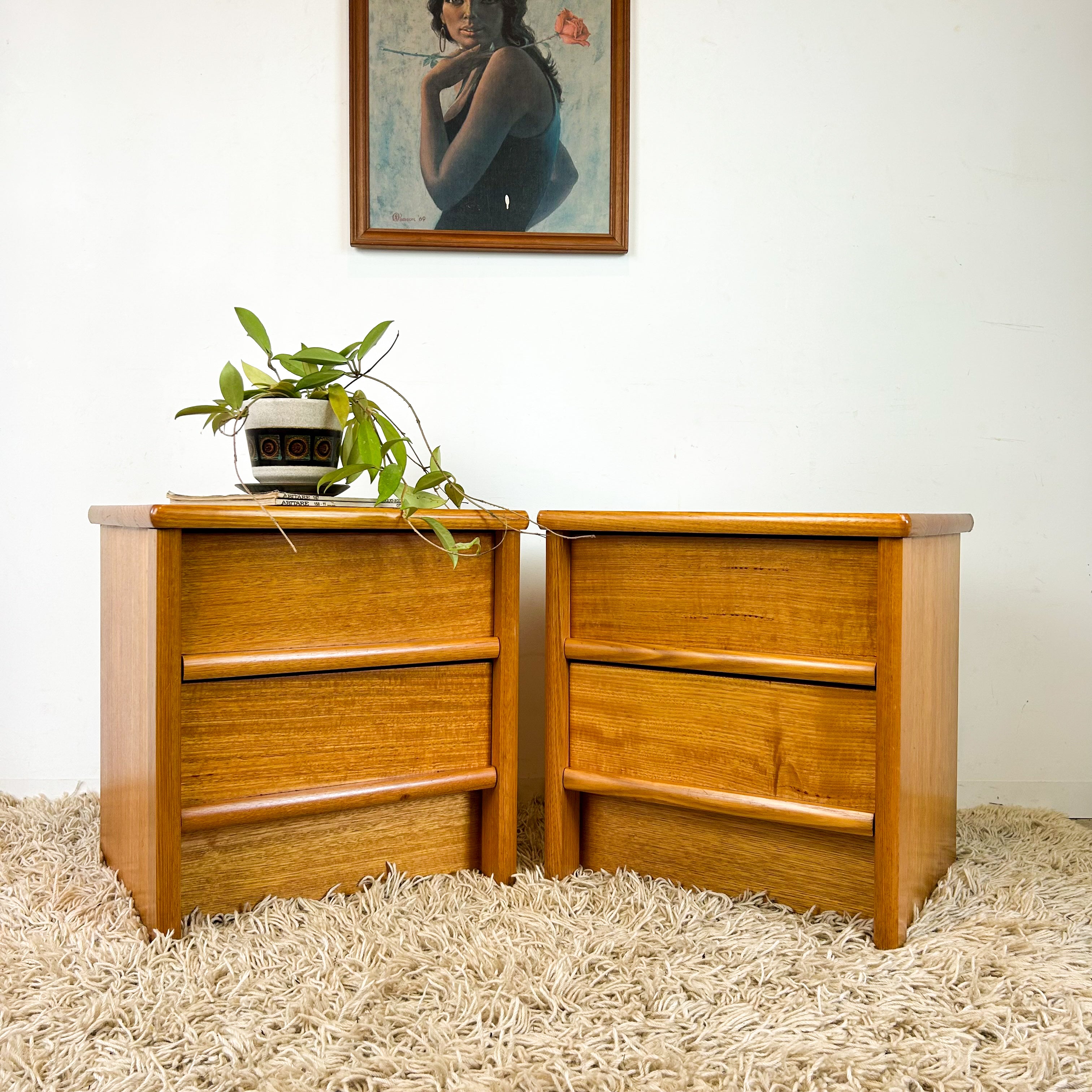 BEDSIDE DRAWERS PAIR - HEY JUDE WORKSHOP • Vintage furniture & objects Melbourne