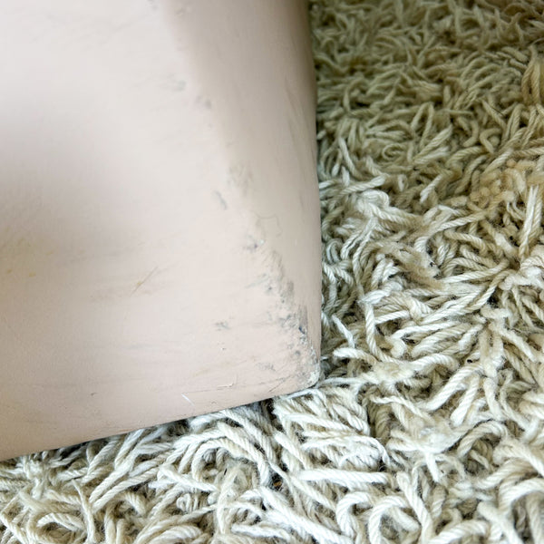 PEACHY PINK LEATHER ARMCHAIRS