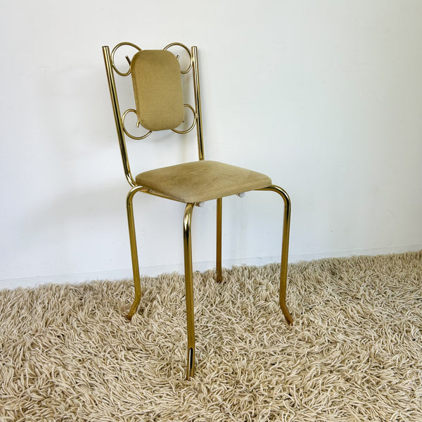 GOLD VELVET BOUDOIR CHAIR