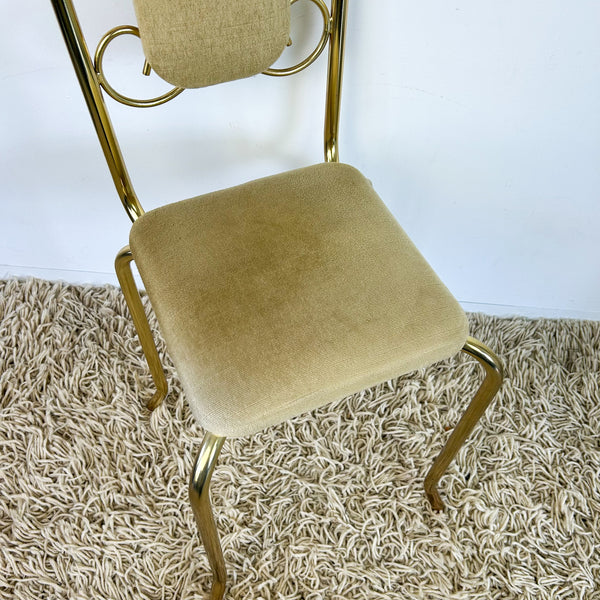 GOLD VELVET BOUDOIR CHAIR