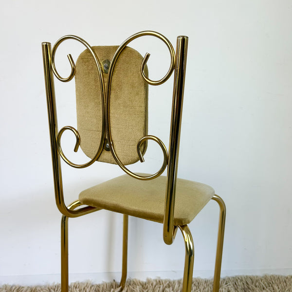 GOLD VELVET BOUDOIR CHAIR