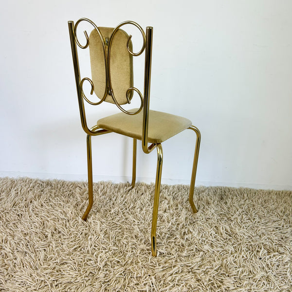 GOLD VELVET BOUDOIR CHAIR