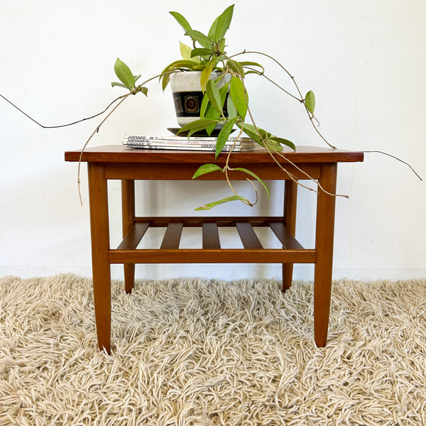 COFFEE TABLE WITH SLATTED MAGAZINE RACK - HEY JUDE WORKSHOP • Vintage furniture & objects Melbourne