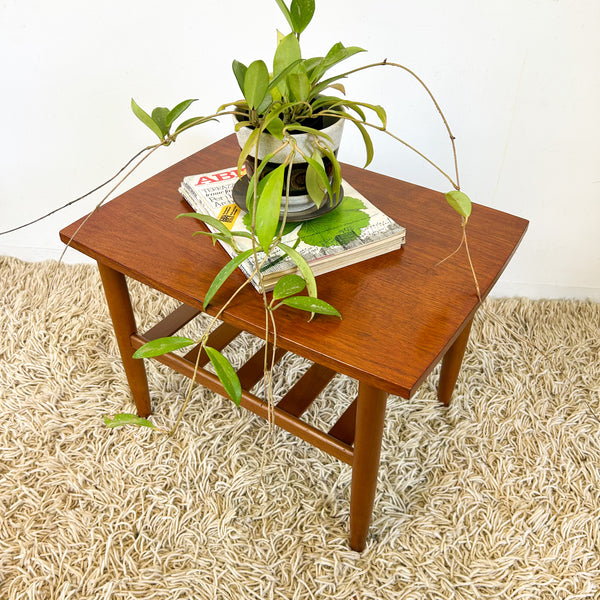 COFFEE TABLE WITH SLATTED MAGAZINE RACK - HEY JUDE WORKSHOP • Vintage furniture & objects Melbourne