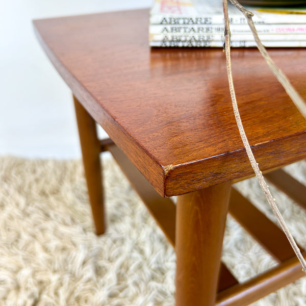 COFFEE TABLE WITH SLATTED MAGAZINE RACK - HEY JUDE WORKSHOP • Vintage furniture & objects Melbourne