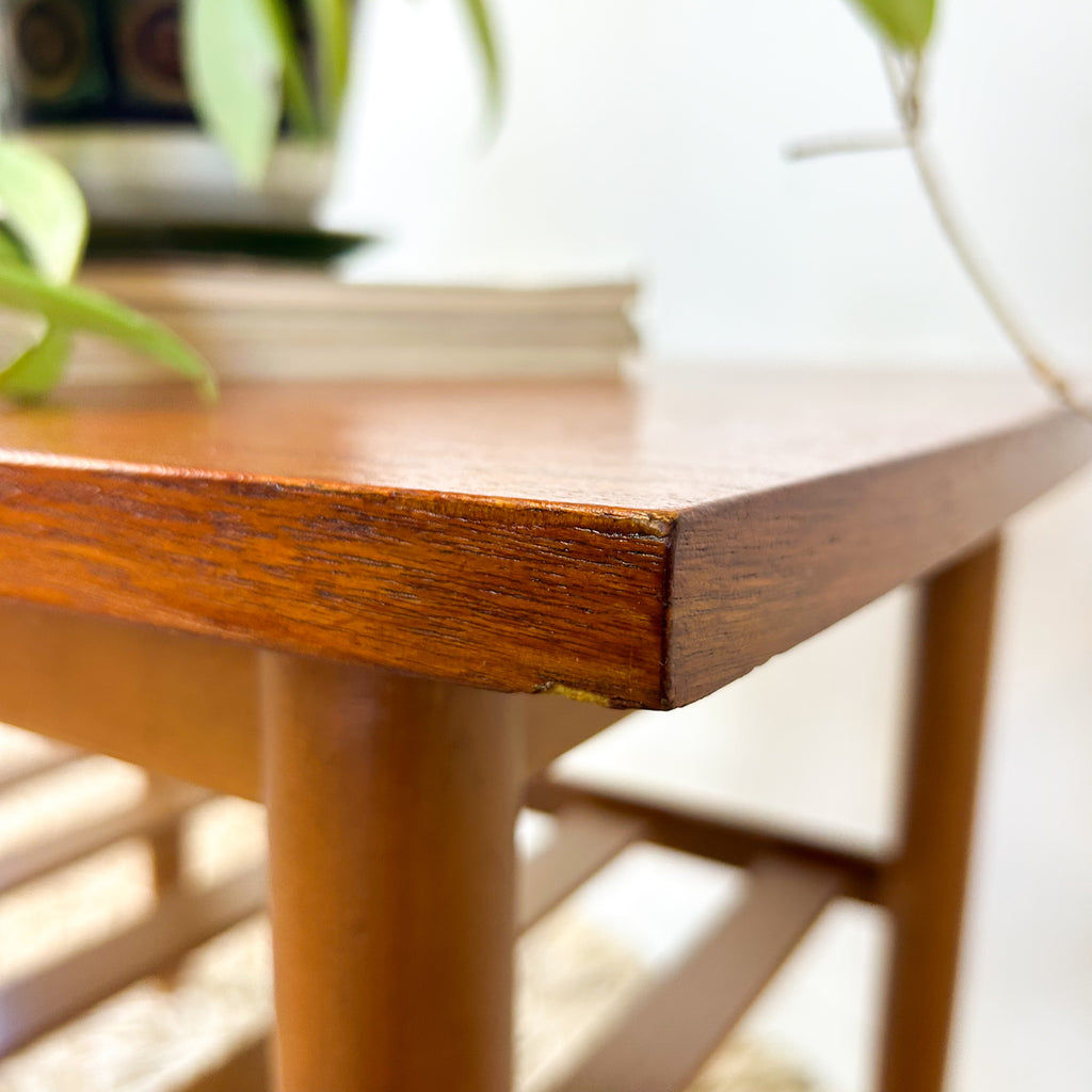 COFFEE TABLE WITH SLATTED MAGAZINE RACK - HEY JUDE WORKSHOP • Vintage furniture & objects Melbourne