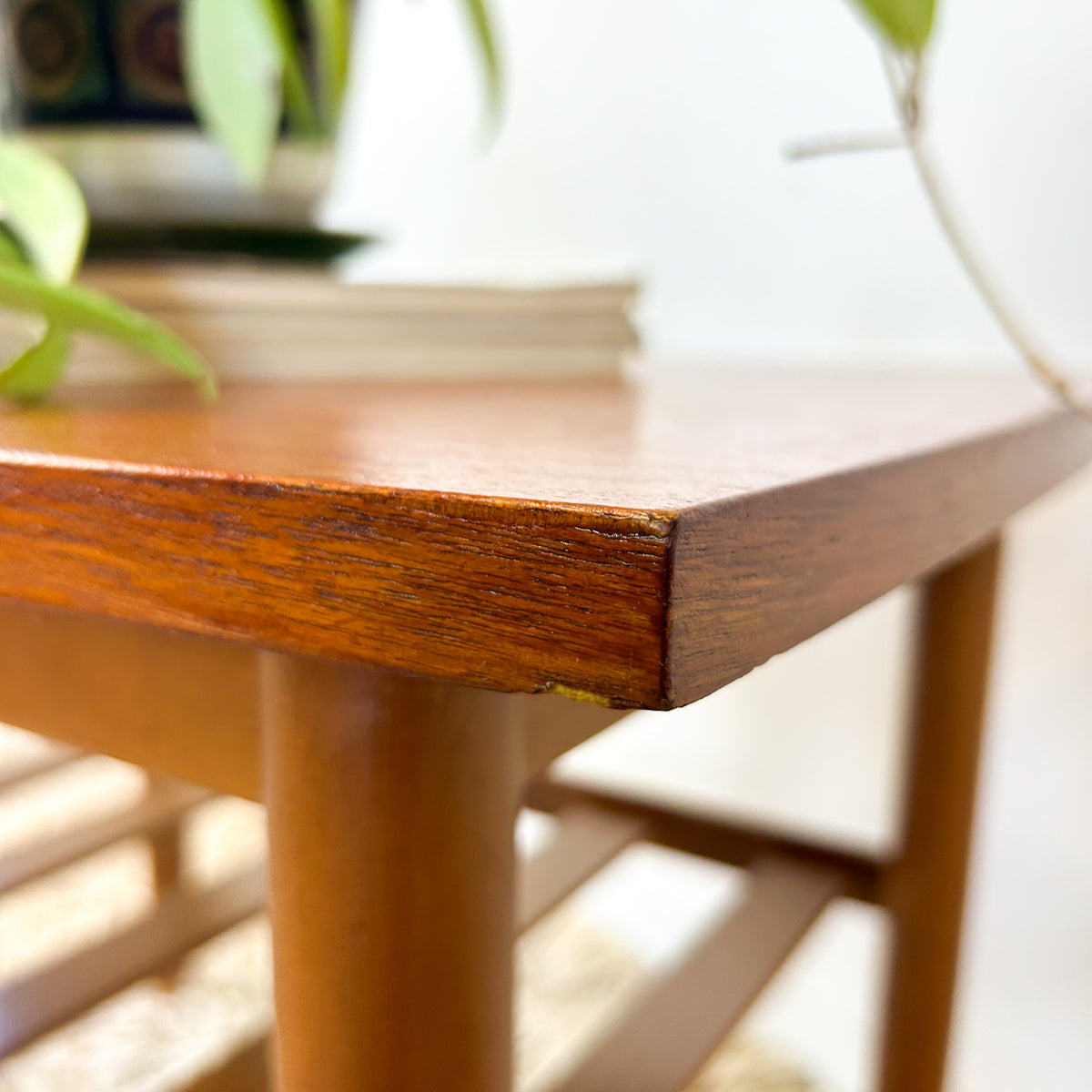 COFFEE TABLE WITH SLATTED MAGAZINE RACK - HEY JUDE WORKSHOP • Vintage furniture & objects Melbourne