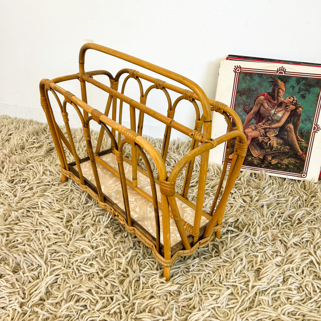 CANE MAGAZINE RACK - HEY JUDE WORKSHOP • Vintage furniture & objects Melbourne