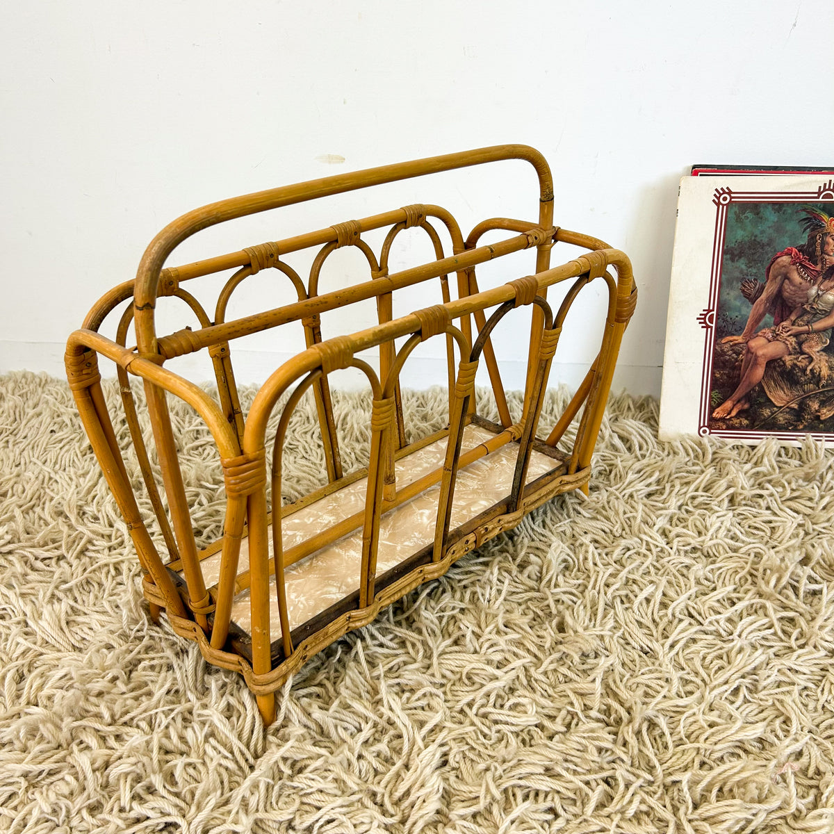CANE MAGAZINE RACK - HEY JUDE WORKSHOP • Vintage furniture & objects Melbourne