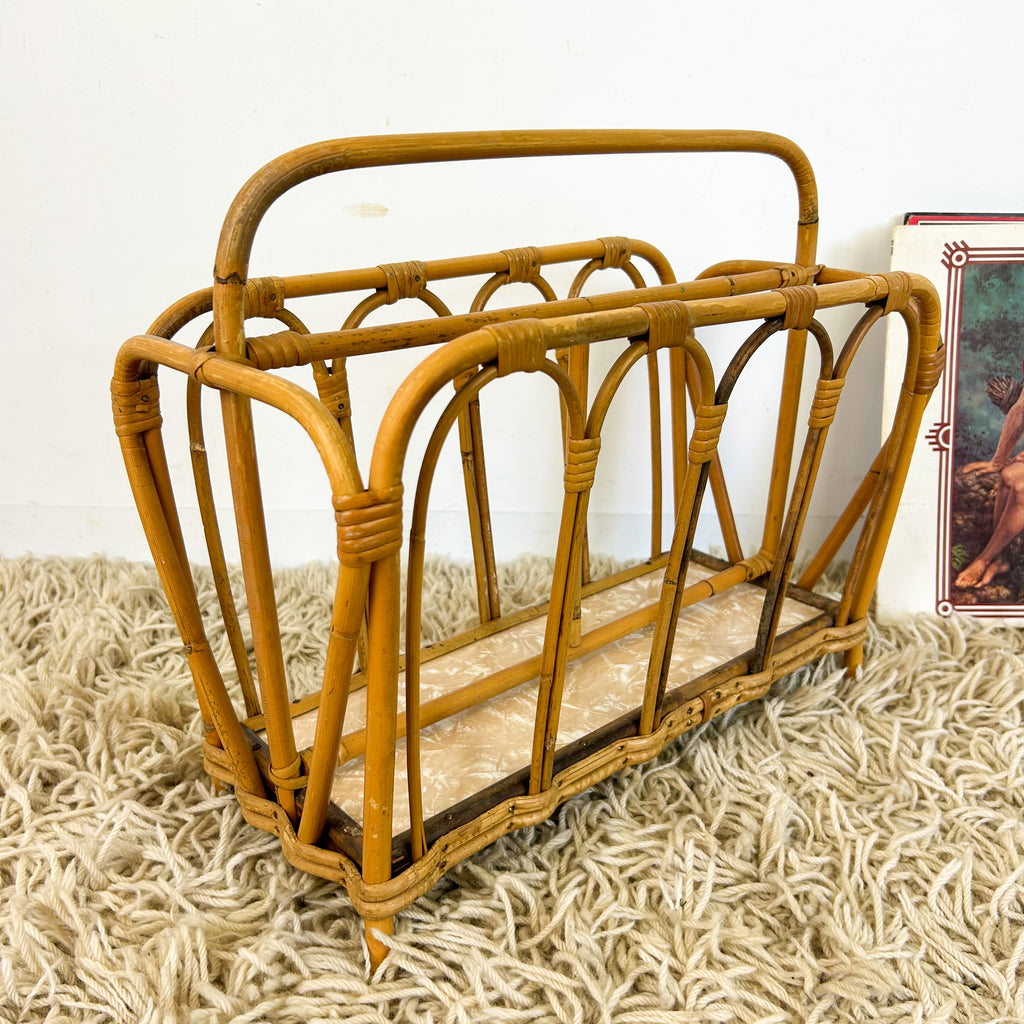 CANE MAGAZINE RACK - HEY JUDE WORKSHOP • Vintage furniture & objects Melbourne