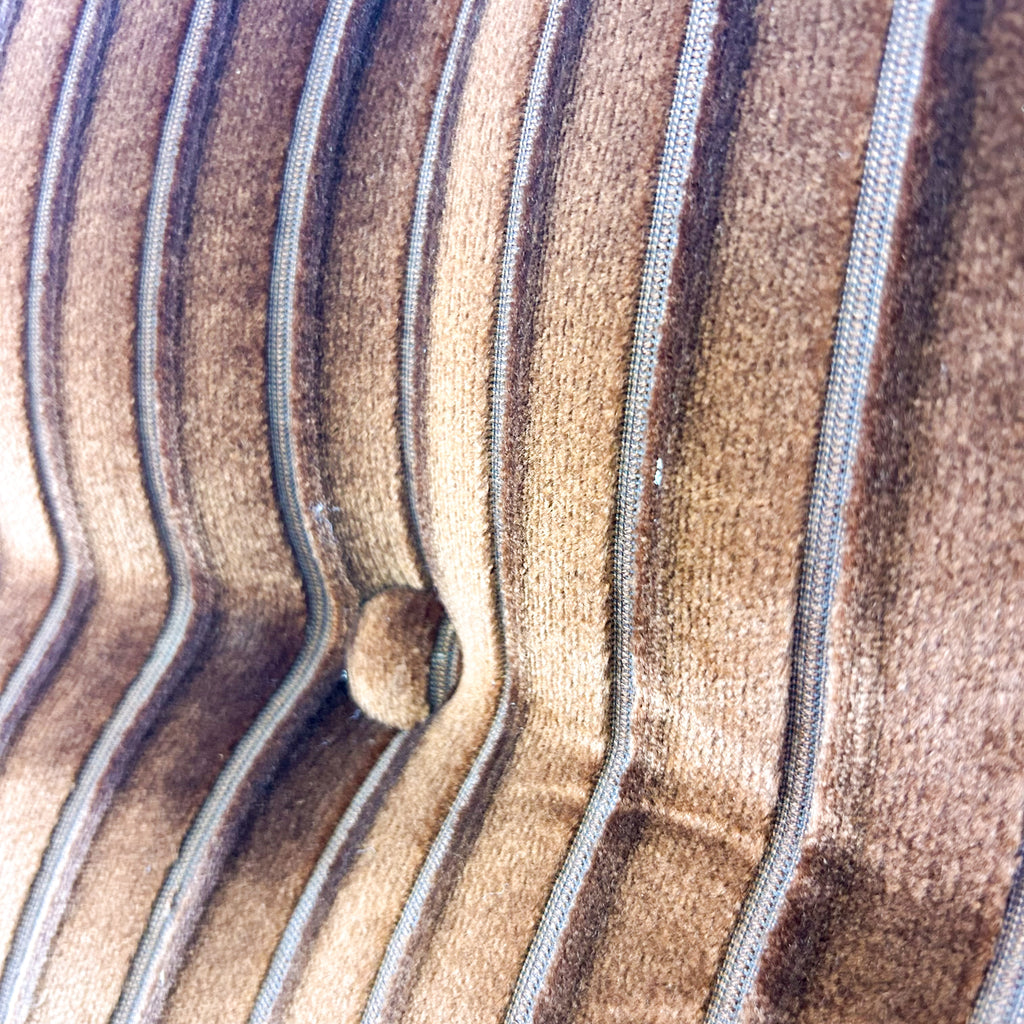 BROWN STRIPE VELOUR SOFA #2 - HEY JUDE WORKSHOP • Vintage furniture & objects Melbourne