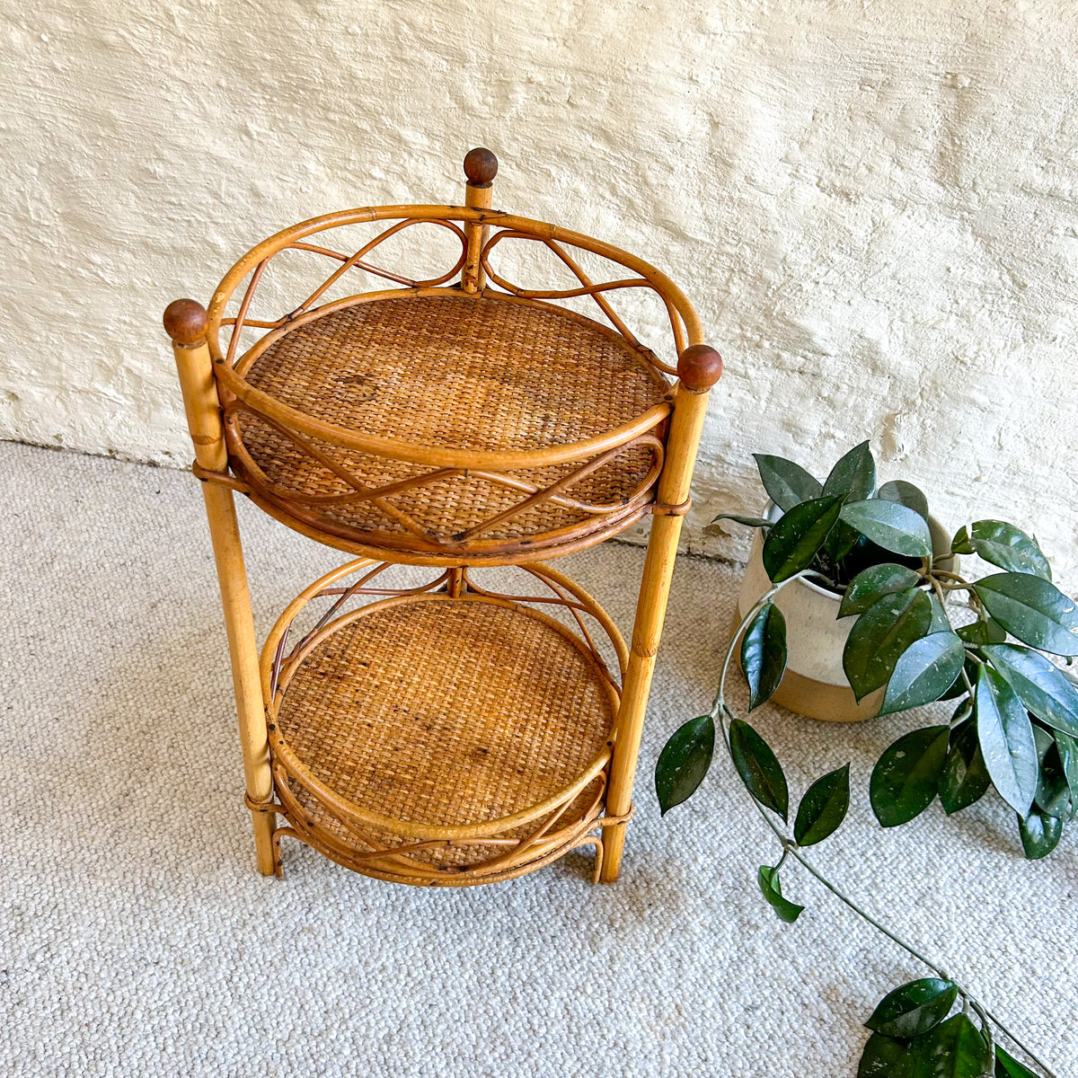 CANE PLANT STAND - HEY JUDE WORKSHOP • Vintage furniture & objects Melbourne