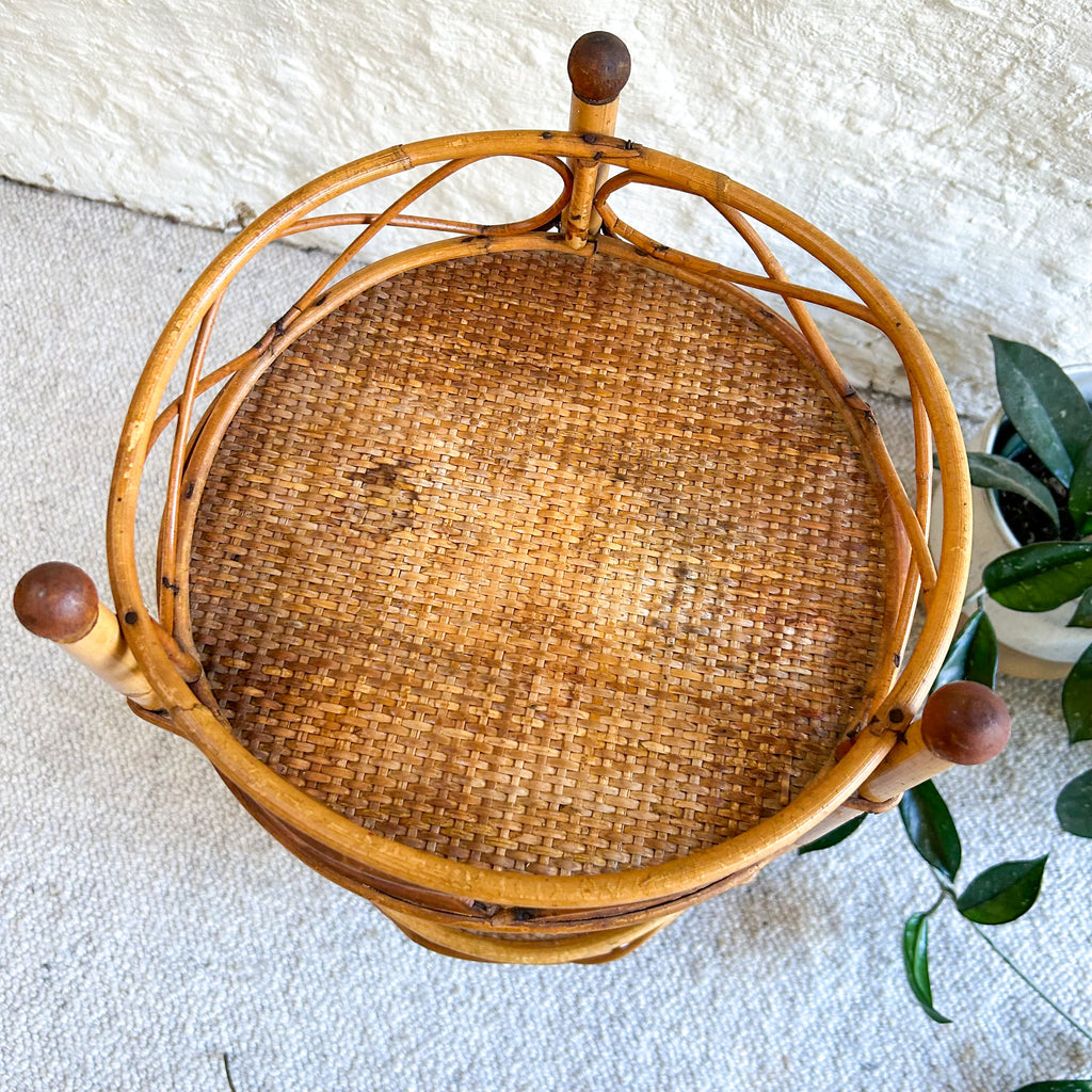 CANE PLANT STAND - HEY JUDE WORKSHOP • Vintage furniture & objects Melbourne