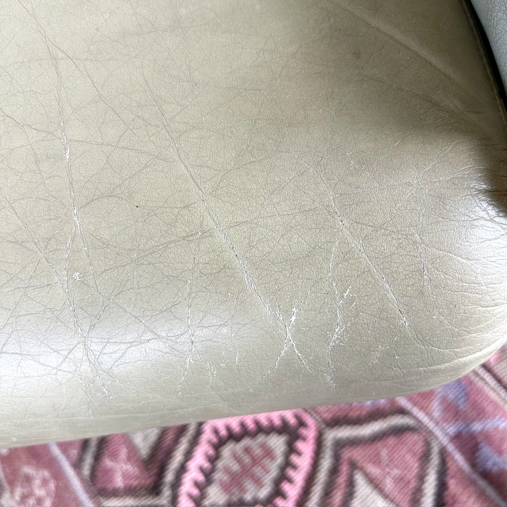 PARKER SAGE GREEN LEATHER ARMCHAIR #1