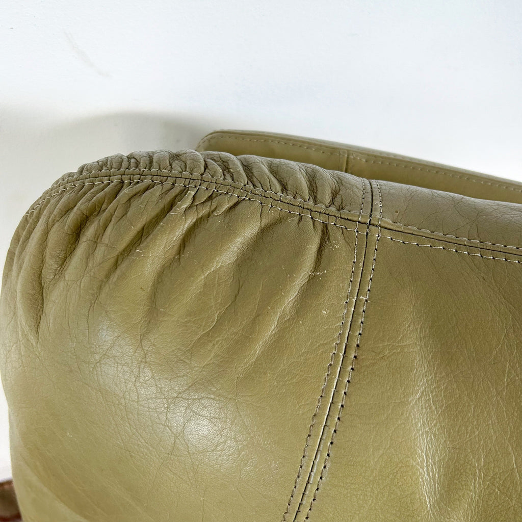PARKER SAGE GREEN LEATHER ARMCHAIR #1