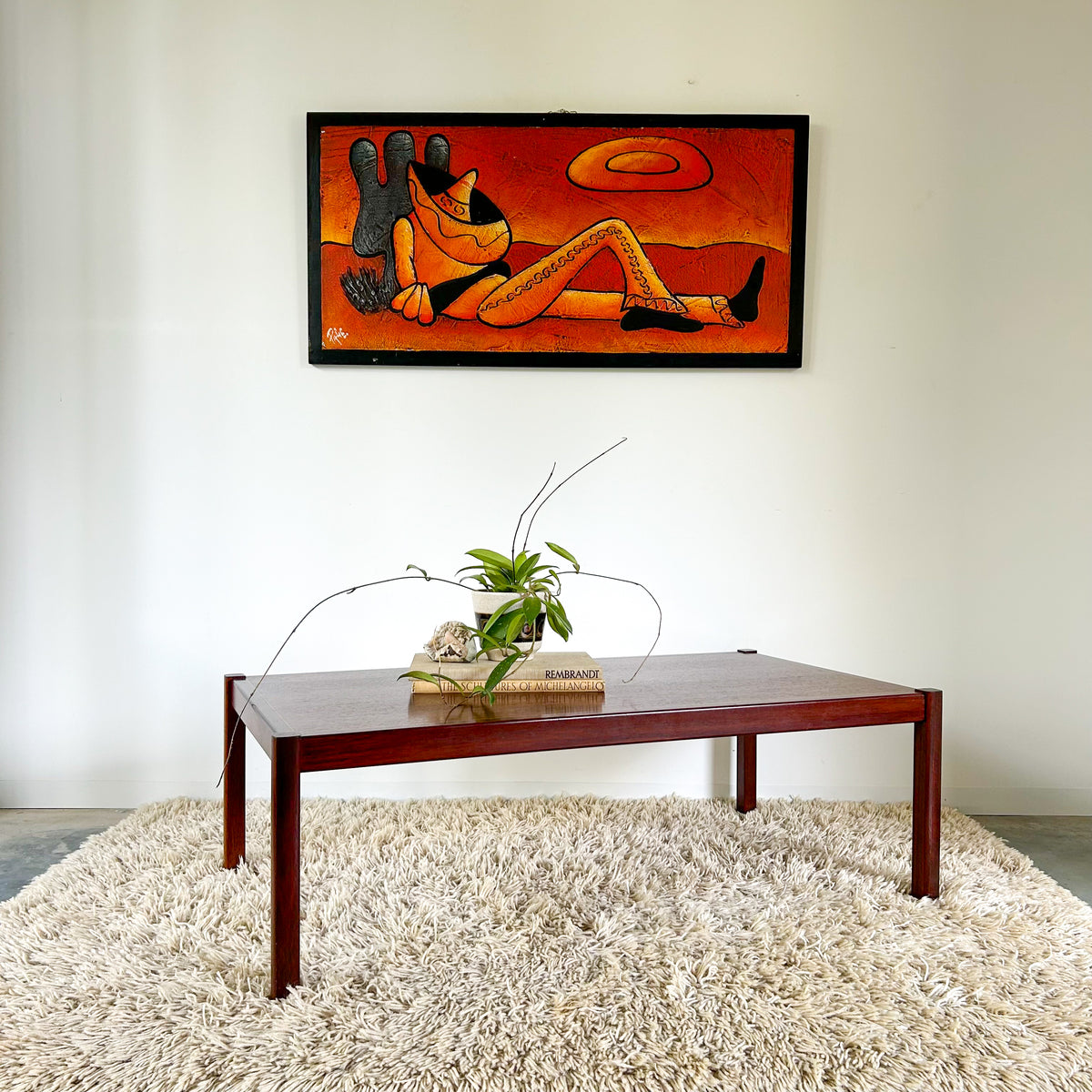 COFFEE TABLE WITH BRASS INLAY - HEY JUDE WORKSHOP • Vintage furniture & objects Melbourne