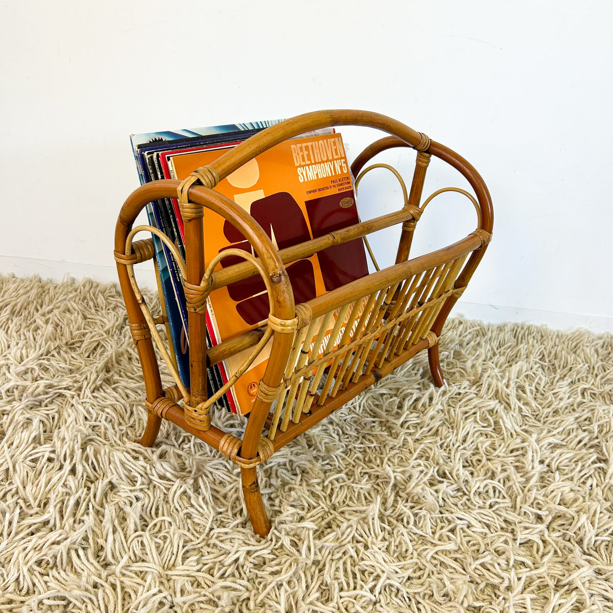 CANE MAGAZINE RACK - HEY JUDE WORKSHOP • Vintage furniture & objects Melbourne