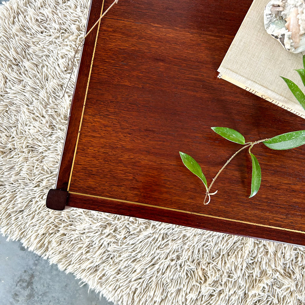 COFFEE TABLE WITH BRASS INLAY - HEY JUDE WORKSHOP • Vintage furniture & objects Melbourne