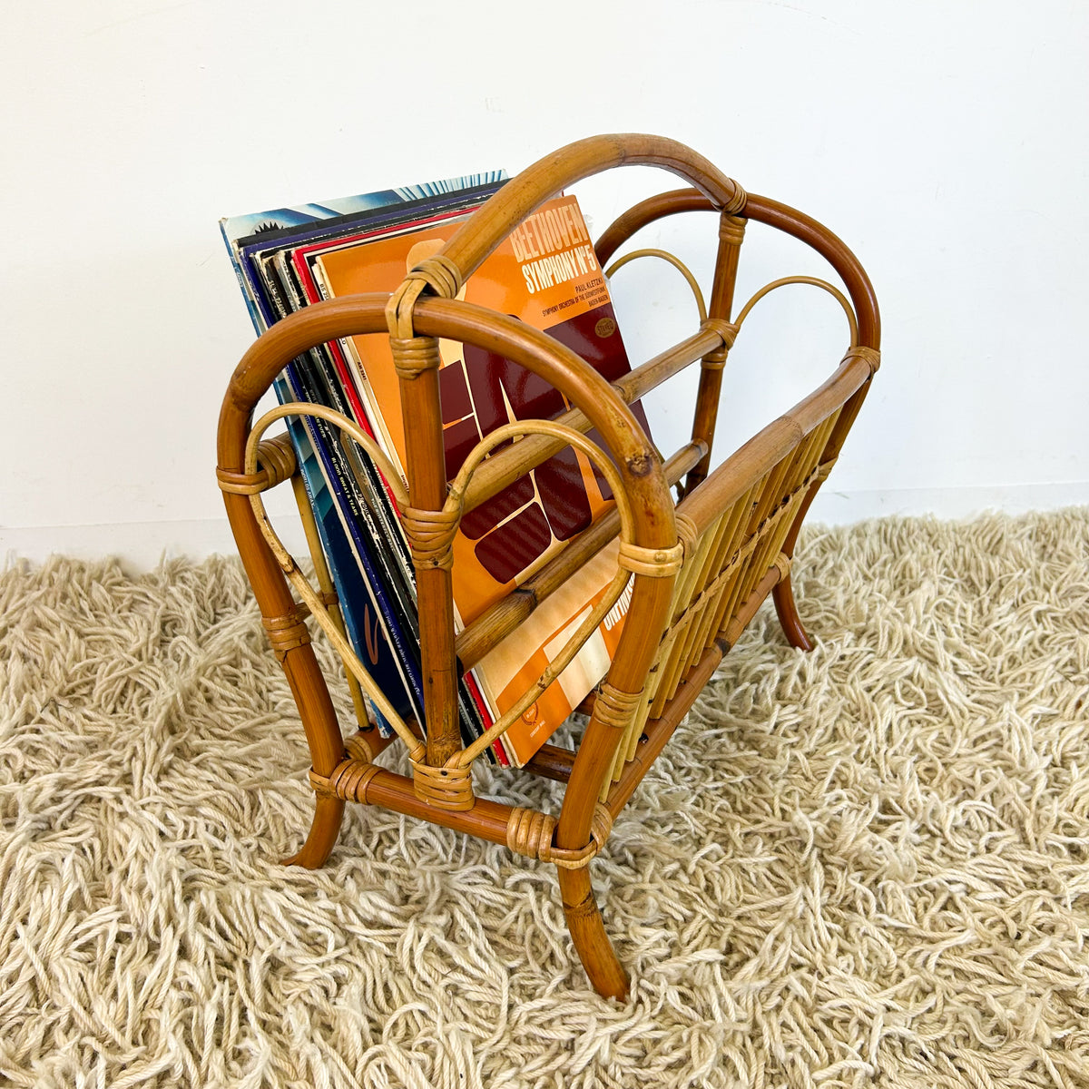 CANE MAGAZINE RACK - HEY JUDE WORKSHOP • Vintage furniture & objects Melbourne