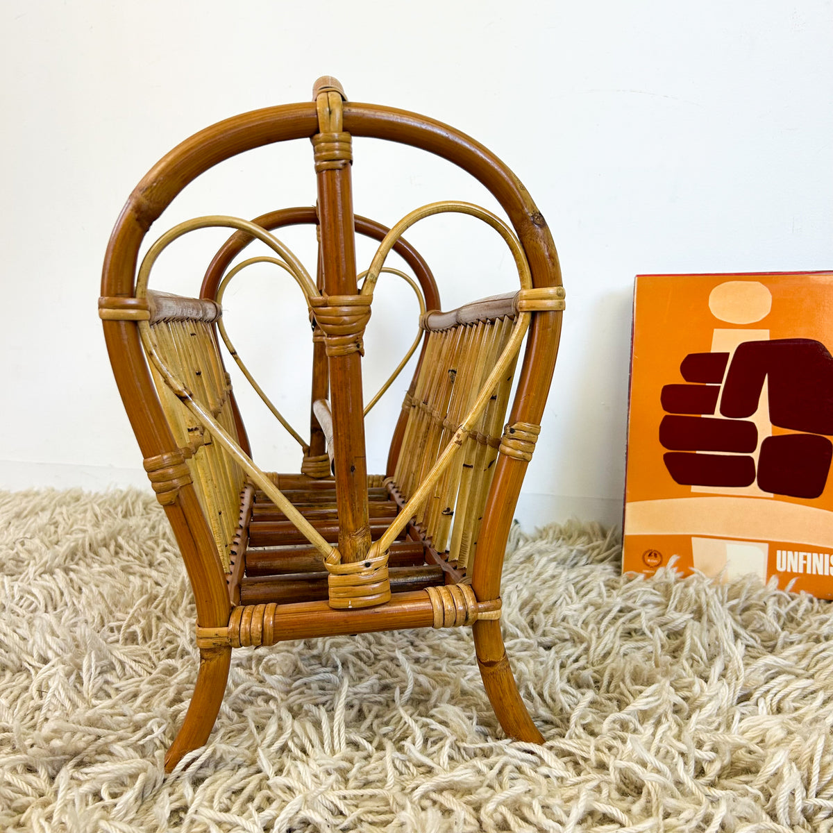 CANE MAGAZINE RACK - HEY JUDE WORKSHOP • Vintage furniture & objects Melbourne