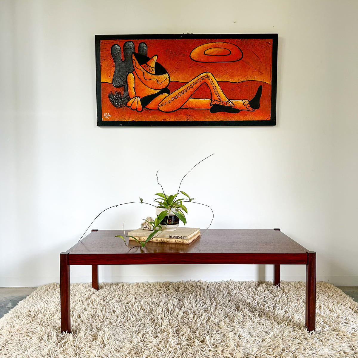 COFFEE TABLE WITH BRASS INLAY - HEY JUDE WORKSHOP • Vintage furniture & objects Melbourne