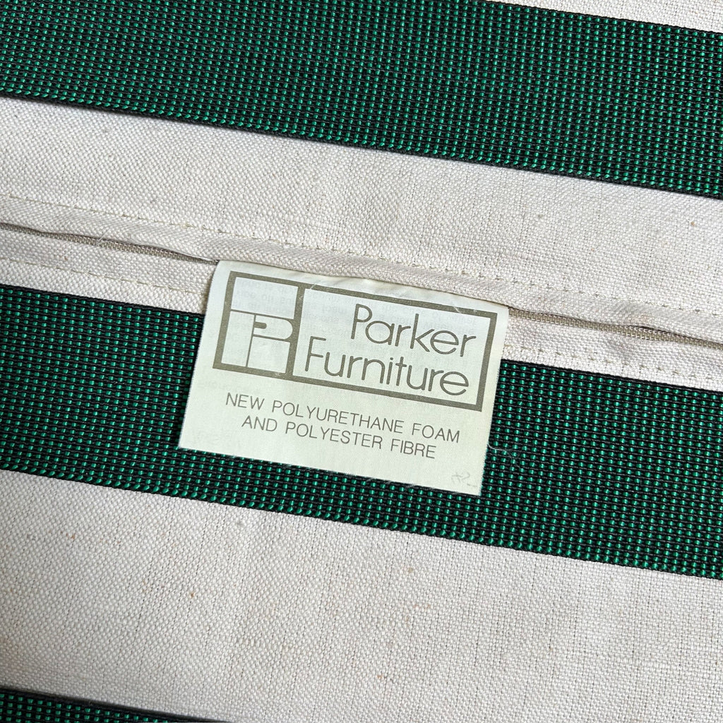 PARKER SAGE GREEN LEATHER FOOTSTOOL