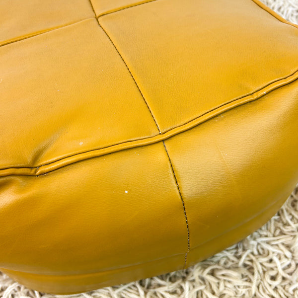 MUSTARD VINYL FOOTSTOOL