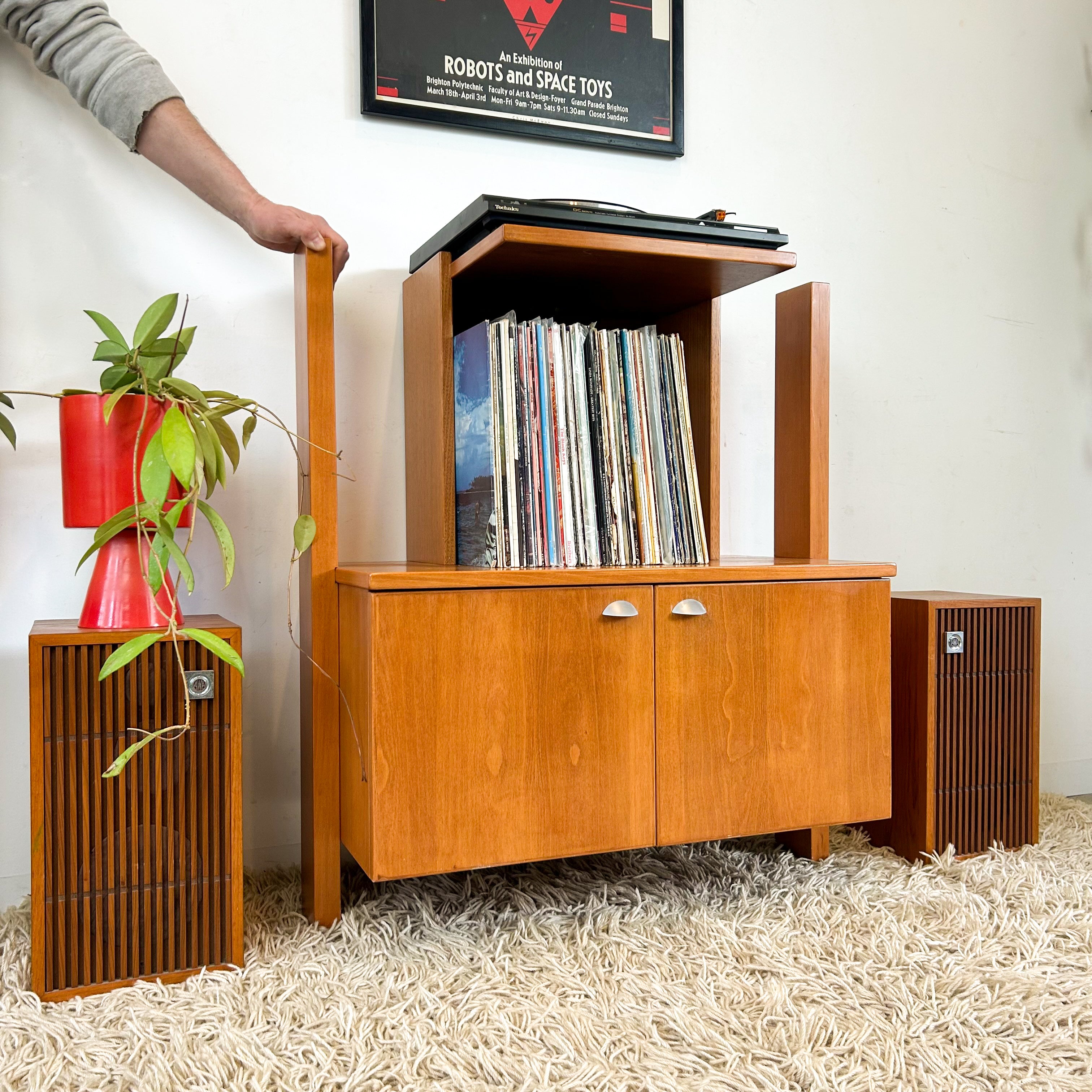 WALL MOUNTED STEREO CABINET - HEY JUDE WORKSHOP • Vintage furniture & objects Melbourne