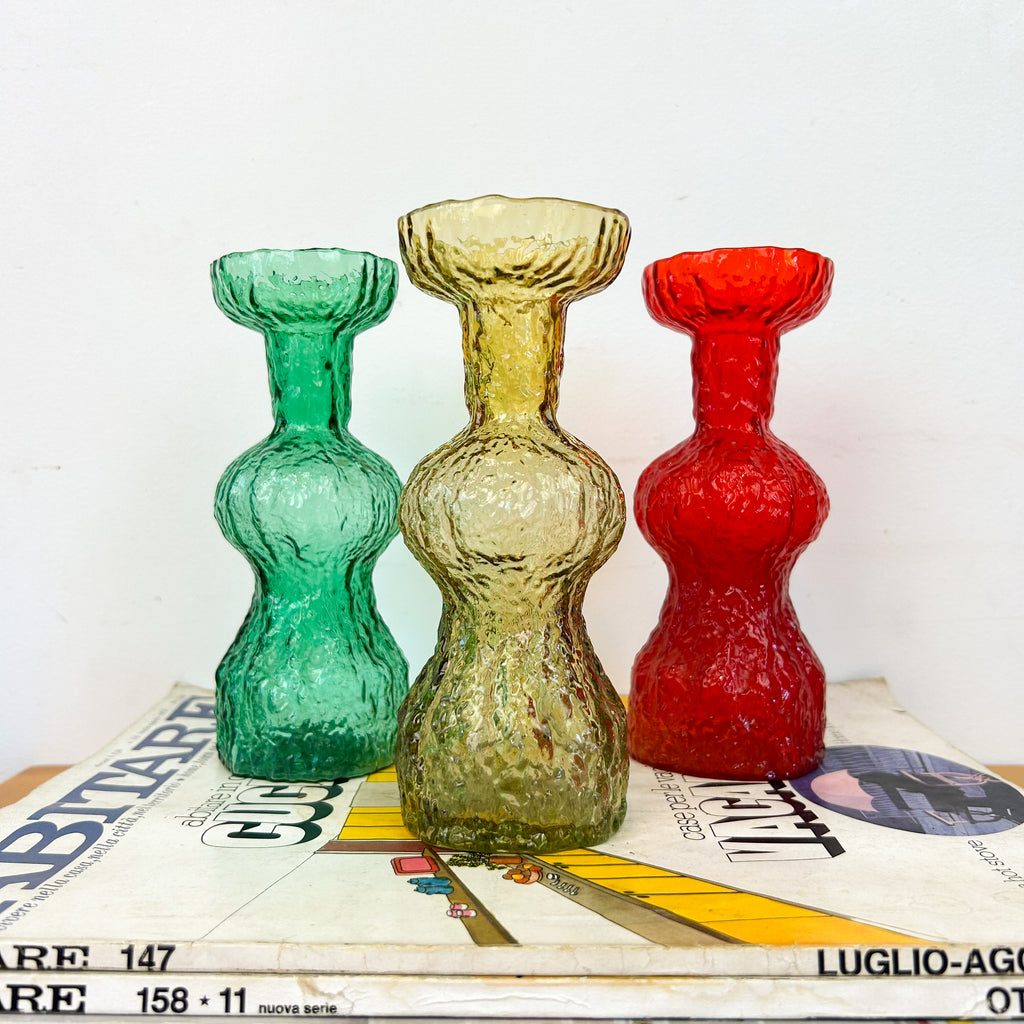 JAPANESE BARK GLASS VASES - HEY JUDE WORKSHOP • Vintage furniture & objects Melbourne