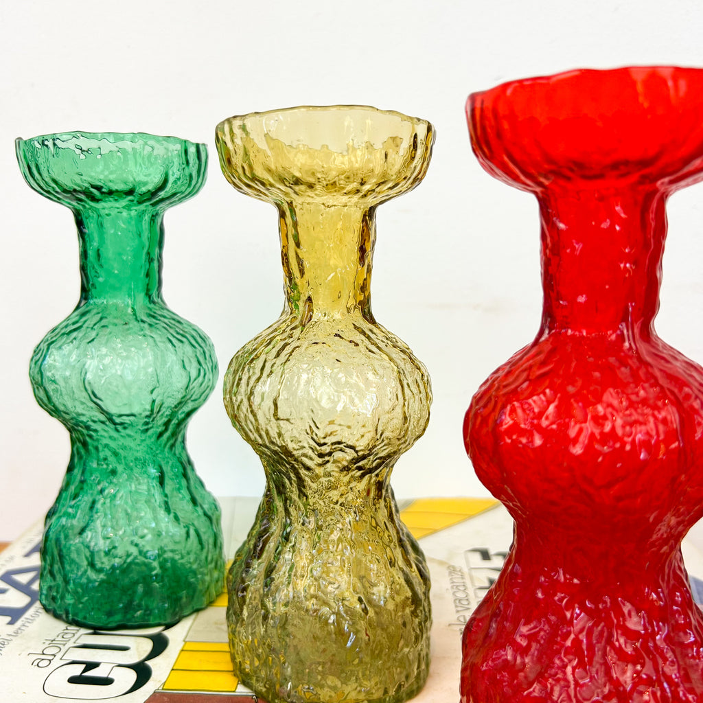 JAPANESE BARK GLASS VASES - HEY JUDE WORKSHOP • Vintage furniture & objects Melbourne