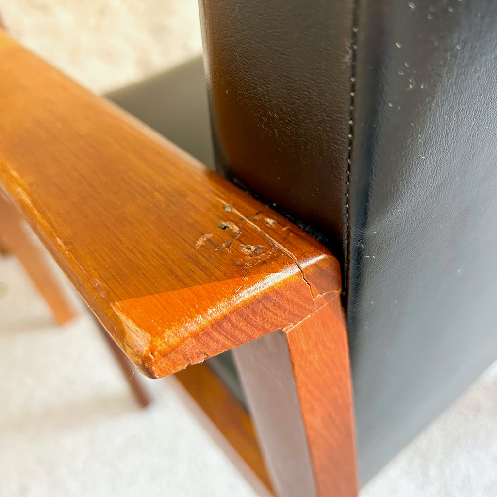 BLACK VINYL CHAIR - HEY JUDE WORKSHOP • Vintage furniture & objects Melbourne