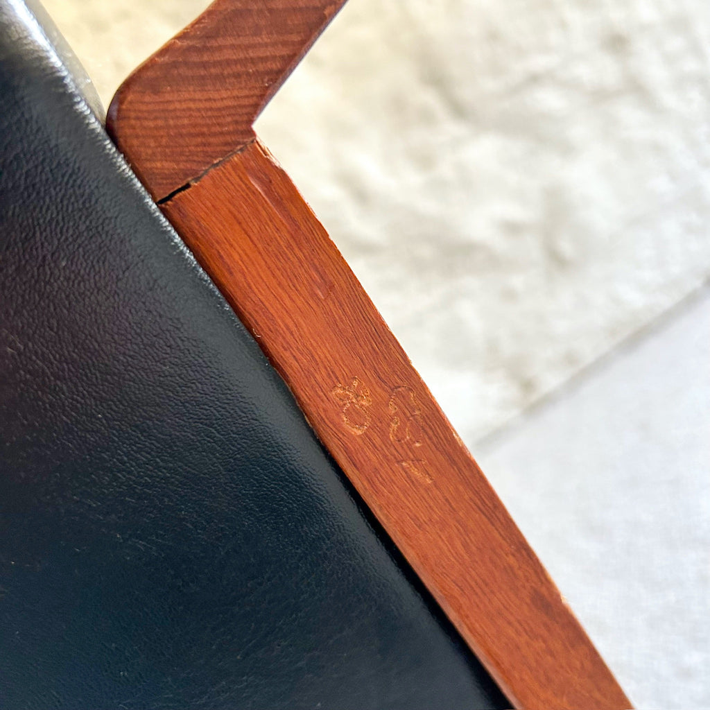 BLACK VINYL CHAIR - HEY JUDE WORKSHOP • Vintage furniture & objects Melbourne