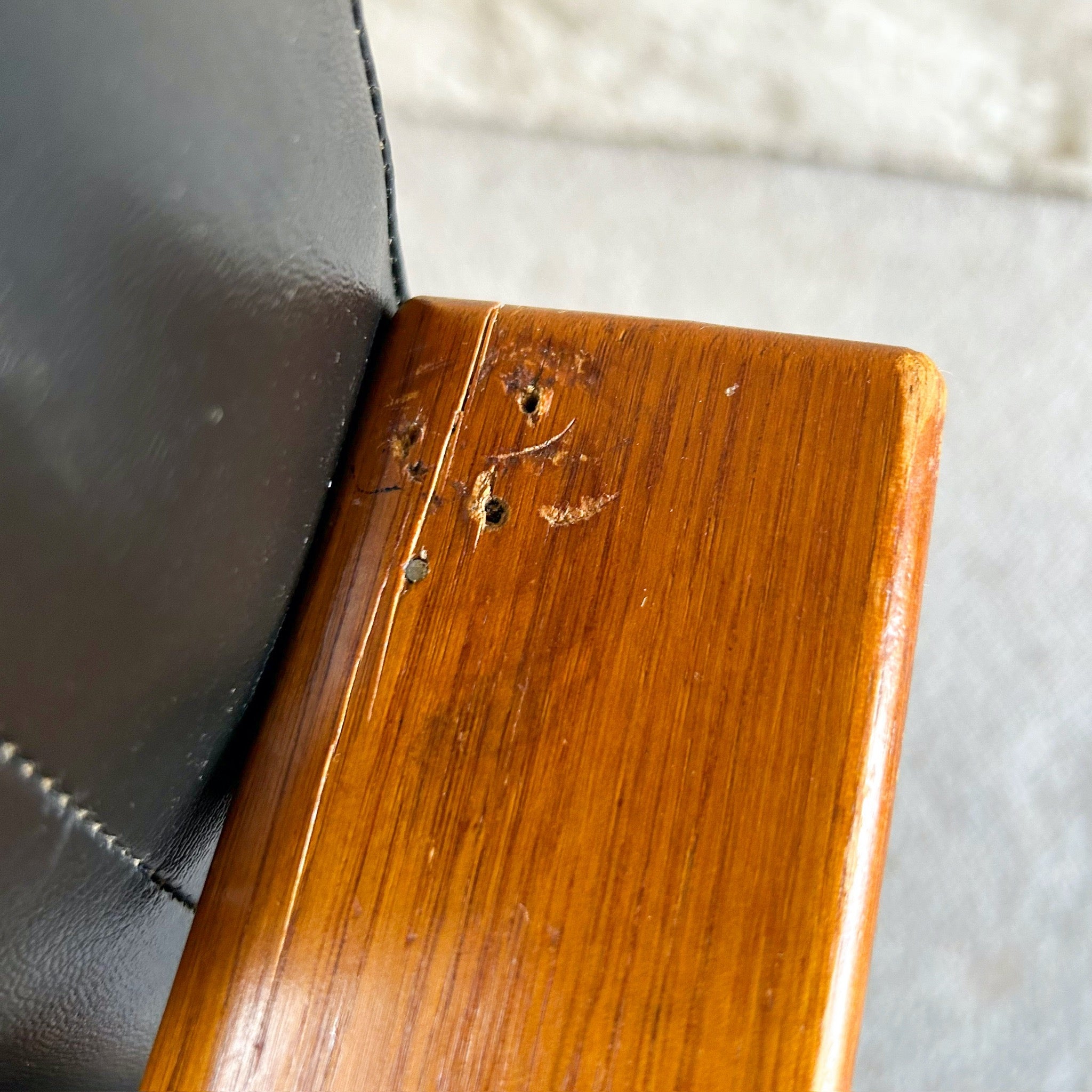 BLACK VINYL CHAIR - HEY JUDE WORKSHOP • Vintage furniture & objects Melbourne