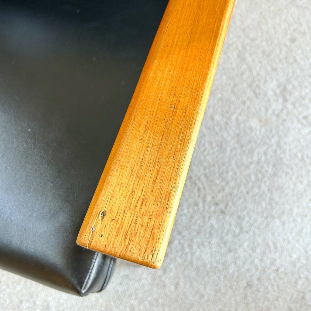 BLACK VINYL CHAIR - HEY JUDE WORKSHOP • Vintage furniture & objects Melbourne