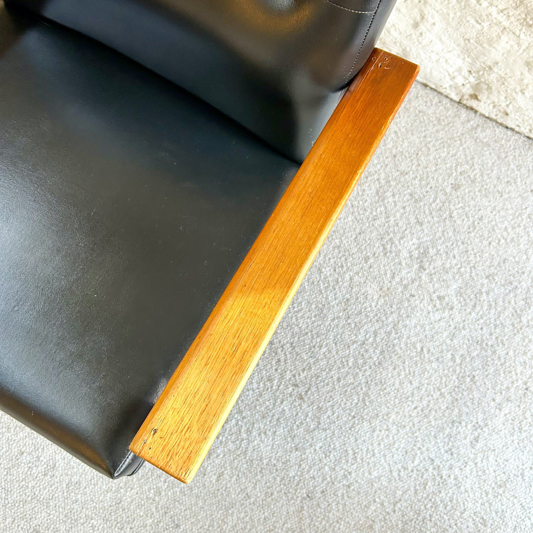 BLACK VINYL CHAIR - HEY JUDE WORKSHOP • Vintage furniture & objects Melbourne