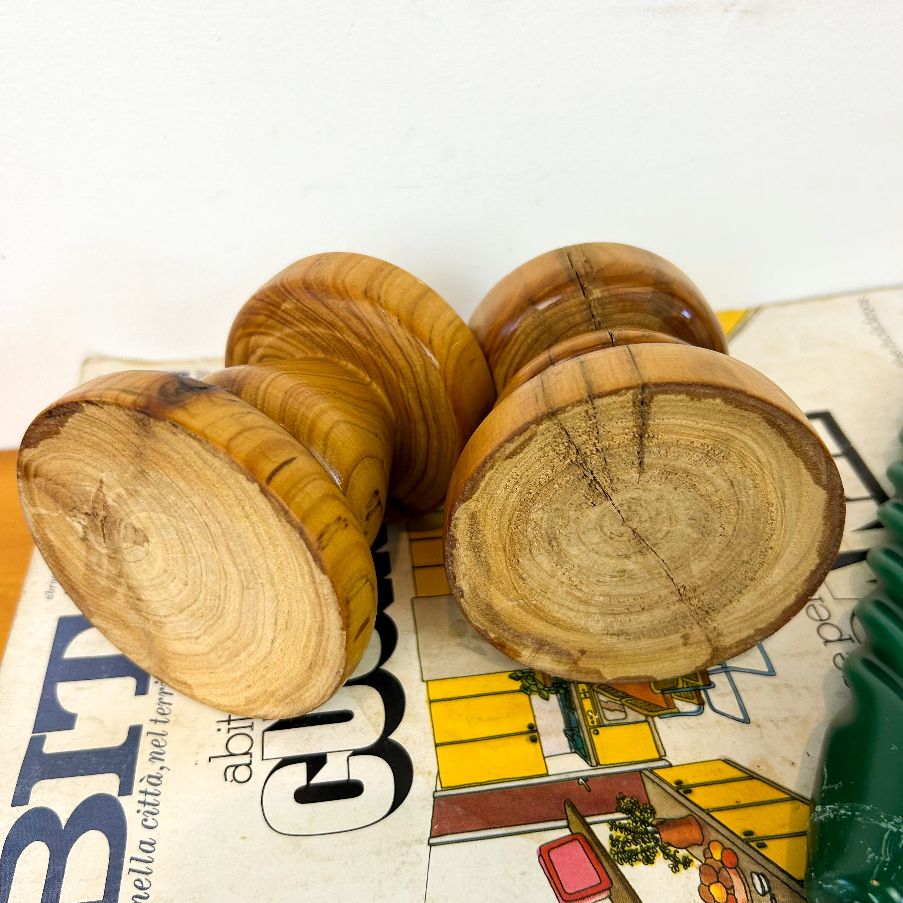 WOODEN CANDLE HOLDERS - HEY JUDE WORKSHOP • Vintage furniture & objects Melbourne