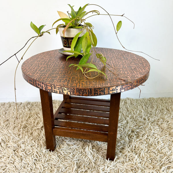 COPPER TOP SIDE TABLE